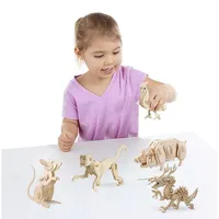 동물 모델 나무 퍼즐 장난감 생일 Gfit 귀여운 조기 교육 무독성 어린이 크리 에이 티브 3D 입체 퍼즐