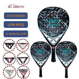 Racchetta da <span class=keywords><strong>Padel</strong></span> Qingyu Sport con Logo Personalizzato, Telaio in Fibra di Carbonio, Superficie in Materiale Fibra, Design Diamantato - Product Image 1