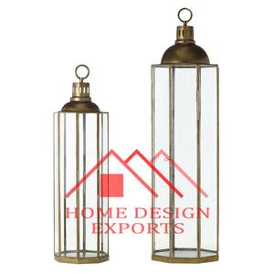 Linterna de vela con luz en T moderna para el hogar y hoteles, restaurantes, linterna de vela dorada de Metal decorativa para decoración para sala de estar - Product Image 2