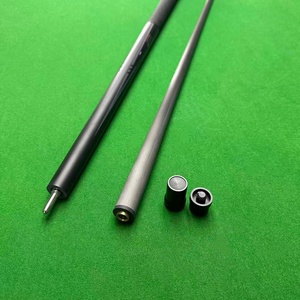 Queue de billard Little Monster haute qualité 58 pouces en fibre de carbone noire 1/2 queue de billard en cuir fendu pointe 12.5mm - Product Image 4