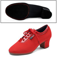 Vente chaude femmes chaussures de danse latine tissu supérieur coton doublure Durable salle de bal/Salsa chaussures de pratique
