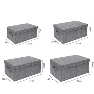 Customize rectangle box storage organizer containers foldable storage box with lid