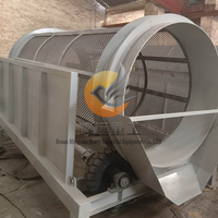 Séparateur de compost à tambour, crible rotatif avec structure en acier, pour le traitement des minerais, moteur 380V et roulement