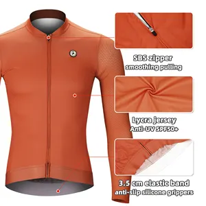 Darevie đi xe đạp Jersey người đàn ông đi xe đạp Jersey dài tay áo xe đạp Áo sơ mi thoáng khí đường xe đạp đi xe đạp Jersey