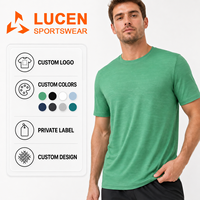 T-shirt de sport respirant à col rond pour homme, personnalisable, séchage rapide, vente en gros