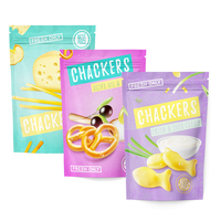 Sachet refermable personnalisé en PE Mylar avec fermeture éclair, pochette verticale pour emballage alimentaire, bonbons, biscuits, noix