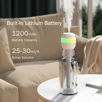 Mini humidificateur de voyage facile à transporter Nano Cool Mist Humidifier Humidificateur d'eau portable avec veilleuse