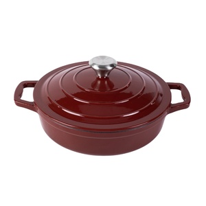 <span class=keywords><strong>Olla</strong></span> de hierro fundido esmaltado para mariscos, paella, <span class=keywords><strong>olla</strong></span> redonda poco profunda de hierro fundido con tapa - Product Image 1