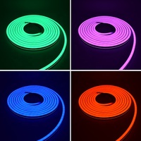 Bande lumineuse néon flexible en silicone étanche IP67 10*18MM Vue latérale Décoration extérieure Enseignes 24V RGB RGBW RGBIC