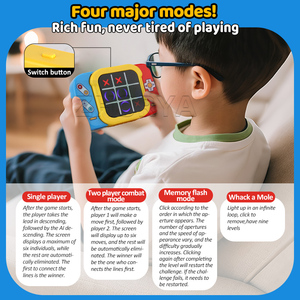 Zhorya 2 en 1 Tic-Tac-Toe <span class=keywords><strong>Ajedrez</strong></span> AI Juego de mesa Juguete Combate electrónico XO <span class=keywords><strong>Ajedrez</strong></span> Máquina de juego portátil Juguete para niños - Product Image 4