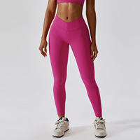 Leggins Levanta Pompis Nylon Elastano Cintura alta Control de barriga Entrenamiento físico Yoga Leggings para mujeres Logotipo personalizado