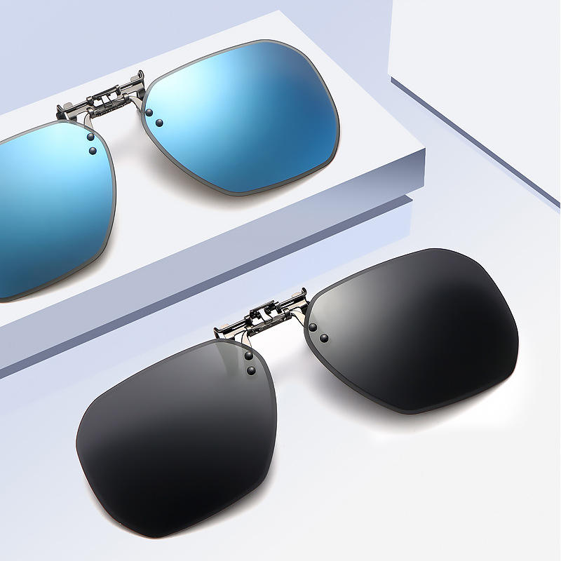 Wholesale Cheap Fashion Rectangle Clip-on Sunglasses Light Weight
