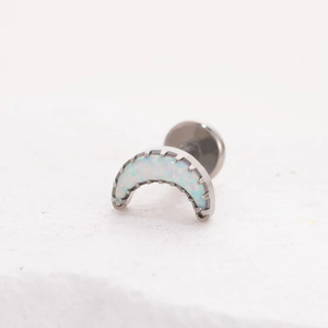 Piercing Labret in Titanio ASTM F136 con Opale Pavé, per Labbra/Orecchio/Trago/<span class=keywords><strong>Helix</strong></span>, Placcato <span class=keywords><strong>Argento</strong></span>/Oro, Classico per Bambini - Product Image 5