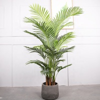 Qihao Nieuwe Ontworpen Plastic Kunstmatige Planten Kunstmatige Palm Blad Bomen Voor Indoor Decoratie