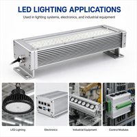 Boîtier LED en aluminium CNC de précision sur mesure pour module d'éclairage, refroidissement électronique et équipement industriel
