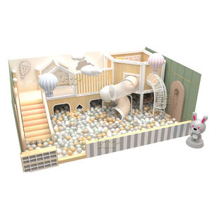 <span class=keywords><strong>Mini</strong></span> Parque Infantil Interior con Piscina de Pelotas, Casa de Juegos de Madera, Nuevo Diseño, Accesorios de Juego Suaves para Niños, Incluye Trampolín - Product Image 2