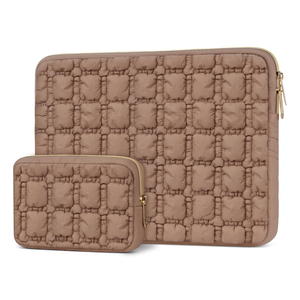 Funda para Portátil de 13.3, <span class=keywords><strong>14</strong></span> y 15.6 <span class=keywords><strong>Pulgadas</strong></span>, Compatible con MacBook Air, Acolchada, con Diseño de Cuadrícula, Bolsa de Transporte para Computadora con Estuche Pequeño - Product Image 1