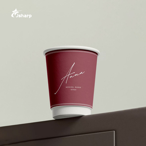 Customized 8oz 10oz 12oz 16oz Paper Cups Food Grade Embossed Printing for Hot Drinks Coffee Cups