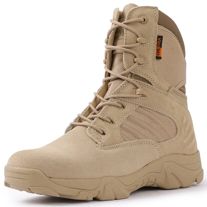ZJFIT Men Black Desert Boots Botas De Cuero Brown Tactical Combat Boot hiking boots