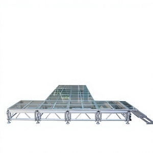 เวทีกระจกทนทาน ปรับระดับความสูงได้ สำหรับงานแต่งงาน - Product Image 1