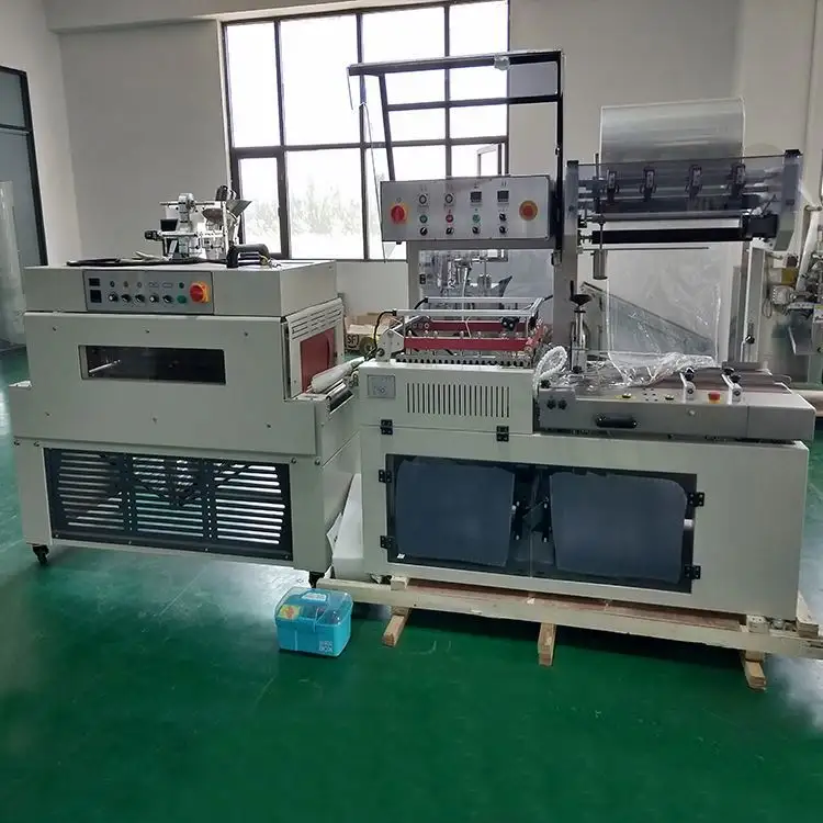 Automatic PVC film heat bottle tunnel shrink wrapping machine L type PE film Heating tunel Shrink wrapping Machine