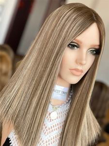 SHY Hair Top Qualité Ombre Couleur HD Lace Top Perruque Juive Nœuds Simples 5.0 Casher Perruques Cheveux Courts pour les Femmes - Product Image 3