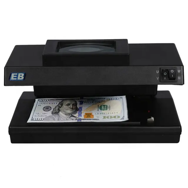 DC-106B Portable UV LED Money Checker Currency Detection Machine Banknote Bill Detector for Cash Plastic Detector Machine