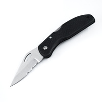 Couteau pliant à lame dentelée de 170 mm avec manche en ABS, directement de l'usine, pour la défense personnelle en extérieur, outil de poche compact, usage domestique, couteau cadeau