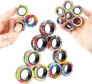 Anneaux de fidget spinners magnétiques, idée de jouets anti-stress pour enfants et adultes, soulagement du stress, anneaux de fidget spinners créatifs - Product Image 1