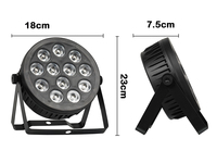 Mini projecteur LED PAR à commande par application, 12 LED RGBW DMX512, éclairage de scène, projecteurs LED Wash Uplights en plastique pour DJ, mariage, fête à domicile, discothèque