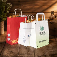 Sacs shopping en kraft écologiques en gros, avec poignées, pour café, avec votre propre logo, cadeau classique
