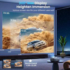 Chất Lượng Cao Xách Tay Chiếu Cho Rạp Hát Tại Nhà Rạp Chiếu Phim Đầy Đủ HD 1080P 4K Máy Chiếu Không Dây Kết Nối Di Động Tương Thích - Product Image 5
