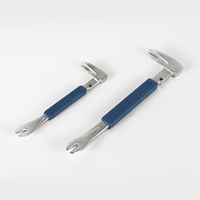 Clé à ongles double extrémité avec poignée bleue pour la rénovation de la maison, le travail du bois, la réparation de planchers et l'élimination des clous