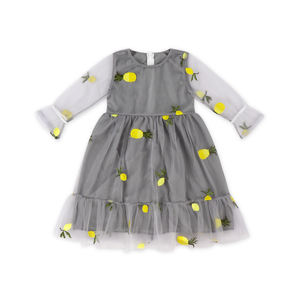 Vestido de <span class=keywords><strong>Princesa</strong></span> Personalizable para Niña Pequeña, Vestido de Tul con Mangas Largas Bordadas, Vestido de Línea A para Fiesta de Princesas - Product Image 2