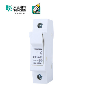 เท็นเก้น RT18-32 1P ที่ใส่ฟิวส์ 10x38 มม. 32A 690V ฐานพลาสติกแรงดันต่ำ - Product Image 1