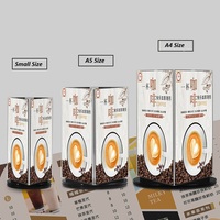 Support de menu rotatif à 3 faces en acrylique transparent, présentoir de table triangulaire transparent, support de carte publicitaire portable pour restaurant