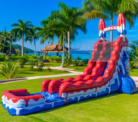Toboggan gonflable aquatique/sèche de 20 pieds à piste unique pour enfants et adultes