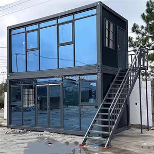 Bureau préfabriqué de luxe à bas prix, structure en acier de 20 pieds, maison démontable en kit, maison modulaire en conteneur - Product Image 1