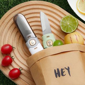 Couteau multifonctionnel 2-en-1 pour éplucher, découper et tailler les fruits et légumes, mini-couteau éplucheur de fruits personnalisé pour la cuisine - Product Image 6