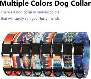 Ensemble de chien VVMEETYOU, collier réglable de style ethnique à motifs bohèmes doux avec boucle en métal et poignée rembourrée de 4 pieds - Product Image 5