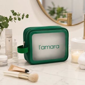 OEM ODM Transparent PVC <b>Makeup</b> Bag Custom Logo Waterproof Travel Toiletry Bag Beauty <b>Storage</b> Cosmetic Pouch Supplier - Product Image 1