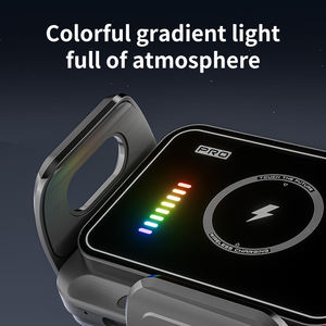 Chargeur sans fil pour voiture avec support pliable à écran rotatif à 360°, anti-vibration, 15W, RGB, pour Z Fold <span class=keywords><strong>7</strong></span> Q300, vente en gros de gadgets électroniques - Product Image 6