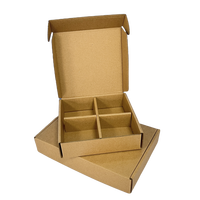 Boîte d'expédition en papier kraft écologique avec inserts de séparation pour l'emballage de détail du commerce électronique et la livraison en toute sécurité