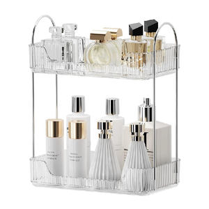 Organisateur de maquillage et de soins de la peau à 2 niveaux Organisateur de parfum et de coiffeuse en plastique-Techniques d'injection - Product Image 2