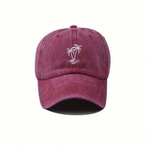 Nueva Gorra de Béisbol Bordada con Árbol de Coco Personalizada, Gorra Clásica de Verano de Algodón Lavado, Gorra Deportiva - Product Image 3