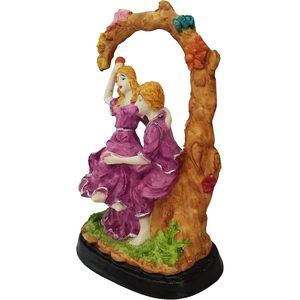 PARIJAT Artisanat 8 \ "Figurines de Couple Romantique Peintes à la Main Aimer Ensemble Sculpture Statue pour l'Anniversaire de la Saint-Valentin - Product Image 3