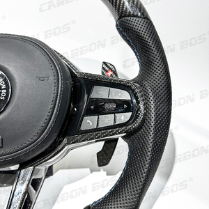 Volante Deportivo de Fibra de Carbono y Cuero de Calidad Personalizado de Fábrica para <span class=keywords><strong>BMW</strong></span> Serie <span class=keywords><strong>CS</strong></span> <span class=keywords><strong>M3</strong></span> M5 M6 G30 G31 G20 G38 G80 G82 - Product Image 2