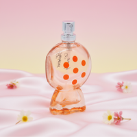Flacon de parfum en verre transparent recyclable de 20 ml avec pompe pulvérisatrice, forme de bonbon créative, Lovely Fairy FR222