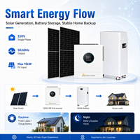 Paket Sistem Tenaga Surya Lengkap 12KW Inverter Hybrid Off-grid Fase Tunggal Penyimpanan Baterai LiFePo4 16KWH 51.2V314AH Sistem Tenaga Surya Rumah Tangga