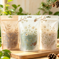Sachet multi-styles en PE pour thé et café, avec logo personnalisé, fermeture éclair, pochette souple à fond plat avec gaufrage pour emballage alimentaire flexible